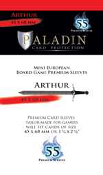 55 x Paladin Card Sleeves: Arthur (45mm x 68mm)