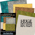 Essential RPG Battle Maps Starter Set: 6 Plain Dry Erase Maps (On Order)
