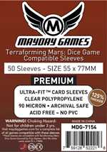 50 x Clear Premium Terraforming Mars: Dice Game Sleeves 55mm x 77 mm (Pre-Order)