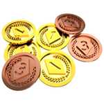 Gems Of Iridescia Board Game: Metal Coins (Pre-Order)