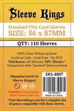 110 x Standard USA Card Sleeves (56mm x 87mm) (On Order)